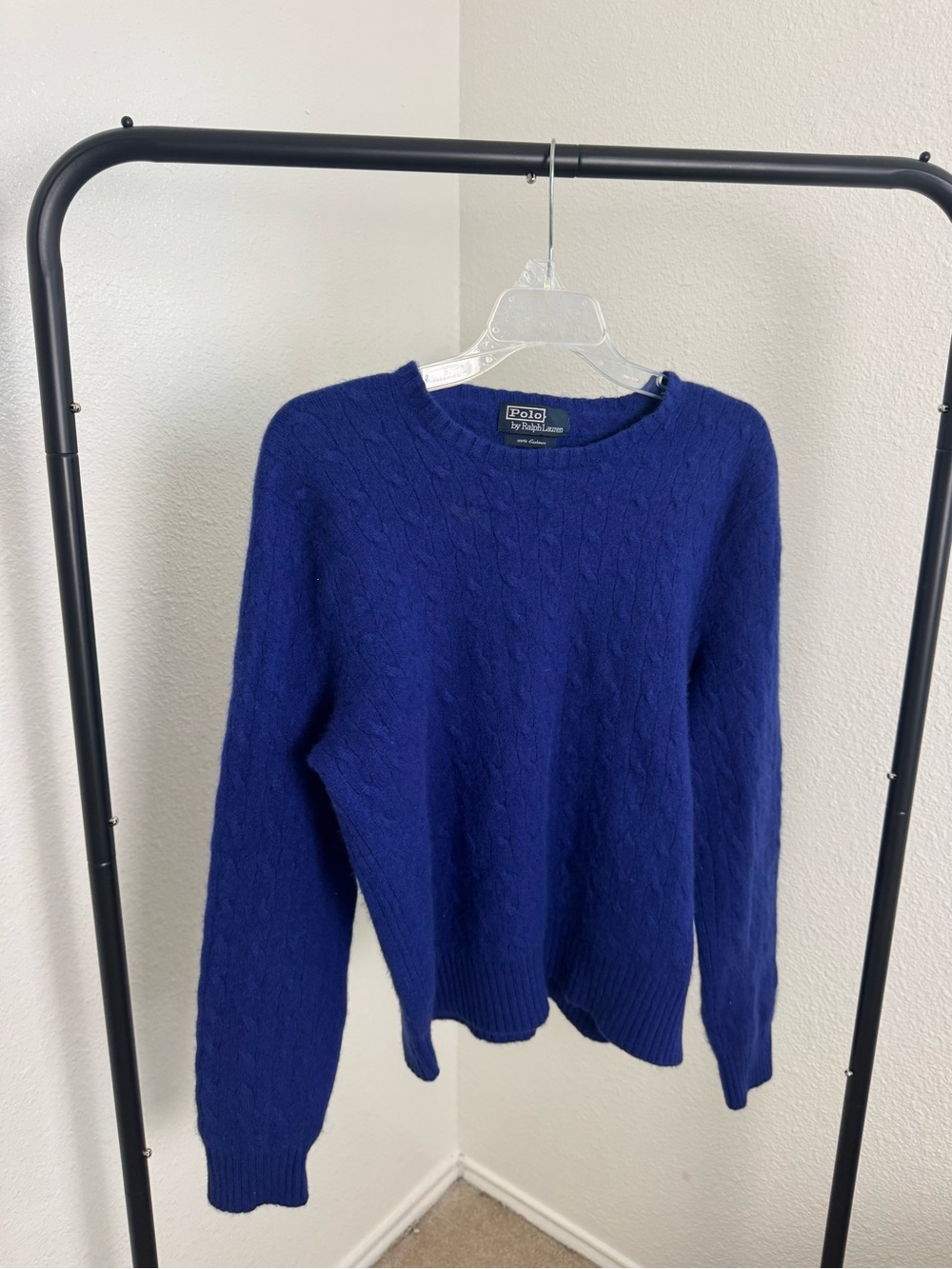 Ralph Lauren Cable Knit Crewneck Sweater - Royal Blue
